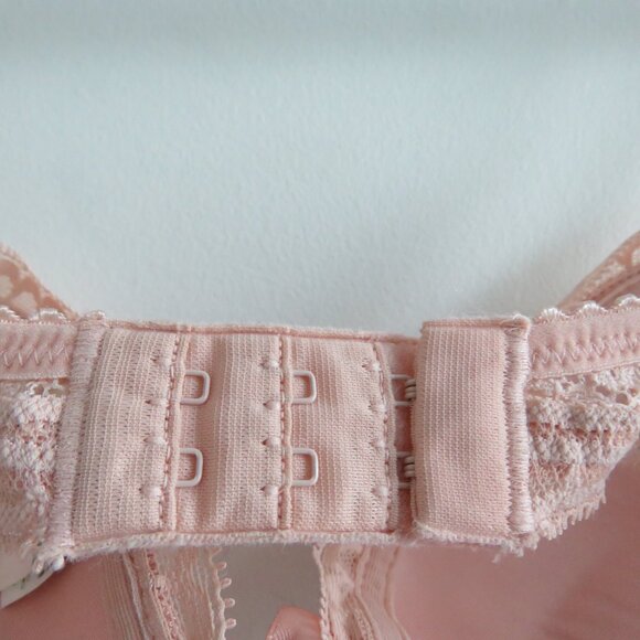 PASSIONATA BY CHANTELLE Let's Play Push-Up T-Shirt Underwire Bra Blush Pink Lace - Picture 12 of 15